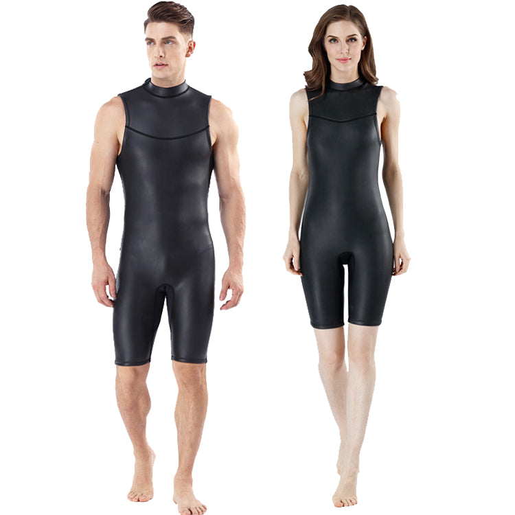 New Design 2mm Short Triathlon Wetsuit Men Sleeveless 2.0mm Smooth Skin Wet Suit
