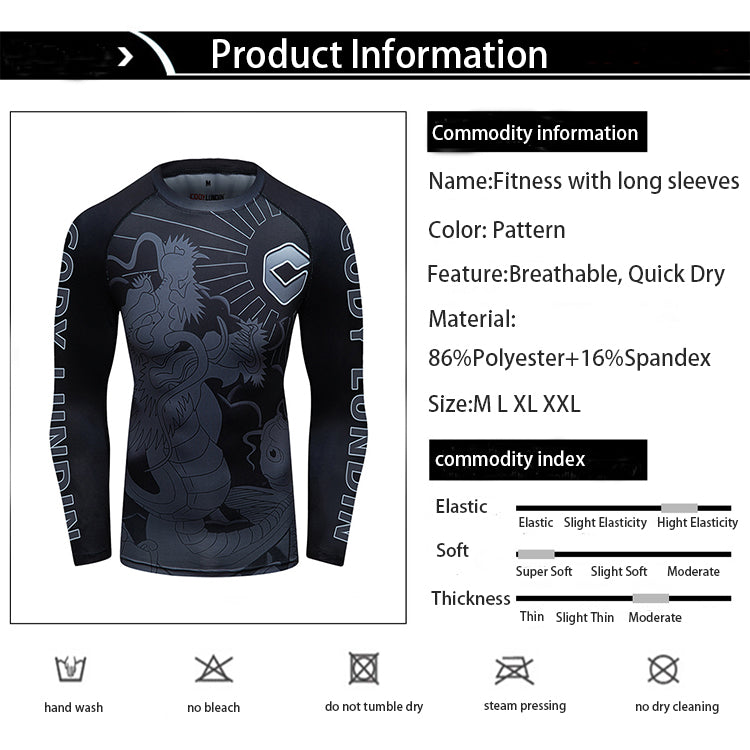 Factory Hot Sale Compression Shirt Men Custom Sublimation Rash Guards With Wholesale Price