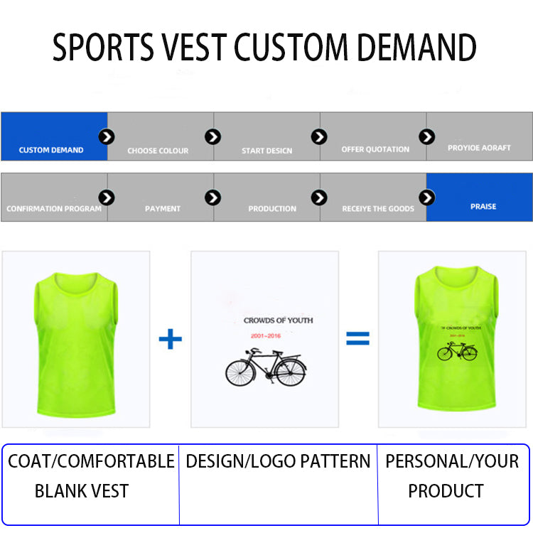 Factory Custom Breathable Wholesales Mesh Bib For Unisex Soccer Training Vest With High Quality