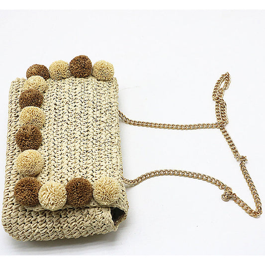Good Quality Small Woven Purses And Handbags Women Cute Ladies Straw Sling Crossbody Shoulder Handbag Bag