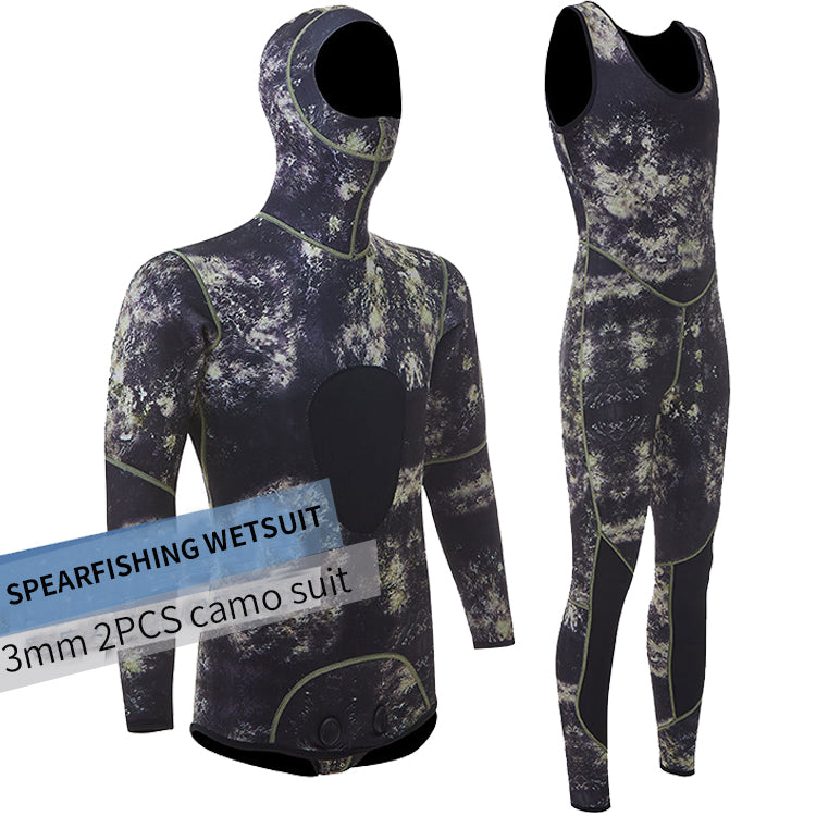 New Original 3mm Freediving Wetsuit Neoprene Suit Camo Spearfishing Wetsuits With Hood