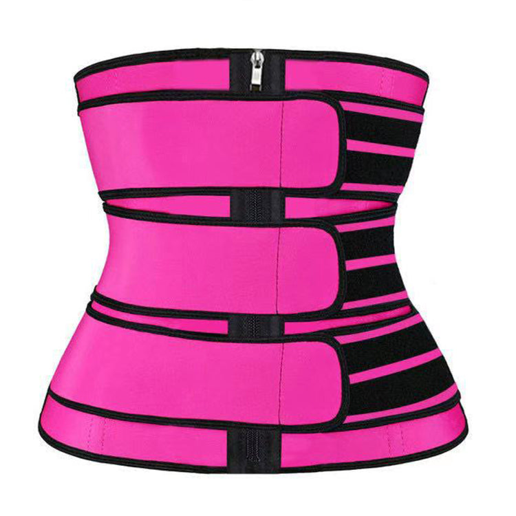 Hot Selling Slimming Sports Trimmer Belt 3 Straps with zipperWaist Trainer For Women