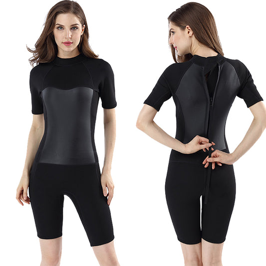 2.0mm New FPretty Design Neopreno Surf Wet Suits Wetsuit Short Sleeve Jumpsuit One-piece Diving Suit 2.0mm Wetsuits Shorty For Women