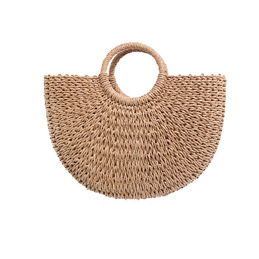 Professional Factory Woven Handbag For Summer Large Straw Beach Tote Bag