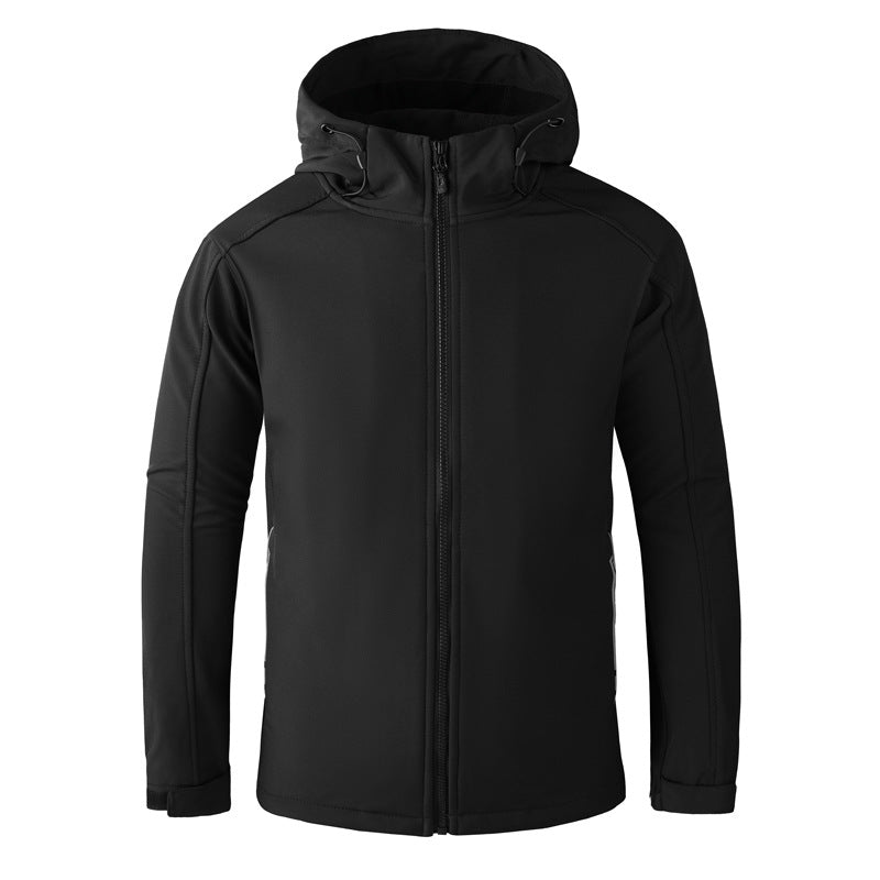 Customized Winter Coat Fabric Man Sport Softshell Jacket Windproof Waterproof Women&men's Fleece Lined