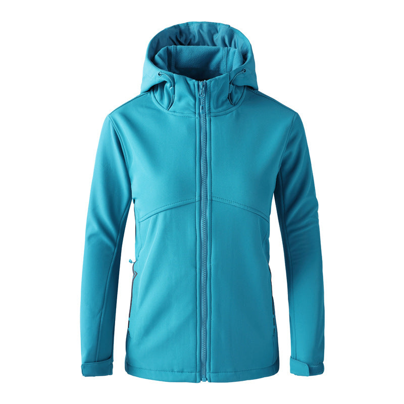 Customized Winter Coat Fabric Man Sport Softshell Jacket Windproof Waterproof Women&men's Fleece Lined
